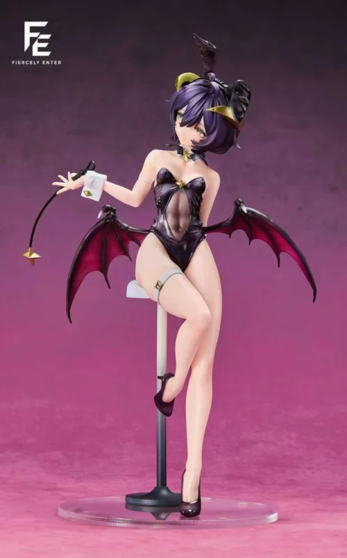 "Exquisite 1/6 Magia Baiser resin statue. Dynamic, seductive pose with intricate details and premium craftsmanship, seen from various angles."