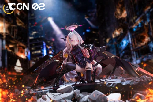 "Limited Edition 1/7 Hoshino Hina Blue Archive premium resin statue, hand-painted with a dynamic pose, intricate uniform, and combat aura."