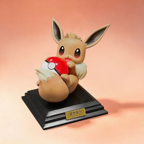 "Limited edition 1/10 Eevee GO Pokémon statue by Miumiu Studio, showcasing its dynamic pose, vibrant colors, and high-detail sculpting."