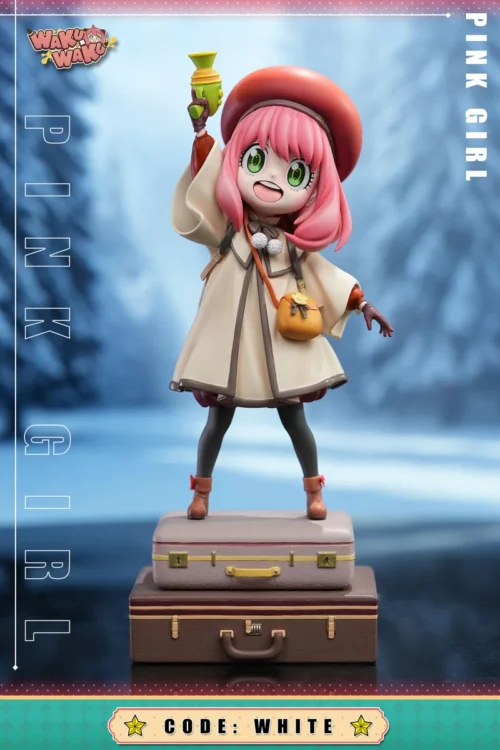 "Vibrant WAKUWAKU Studio Anya Forger Spy x Family statue in a dynamic, playful pose, highlighting her iconic charm and premium detail."