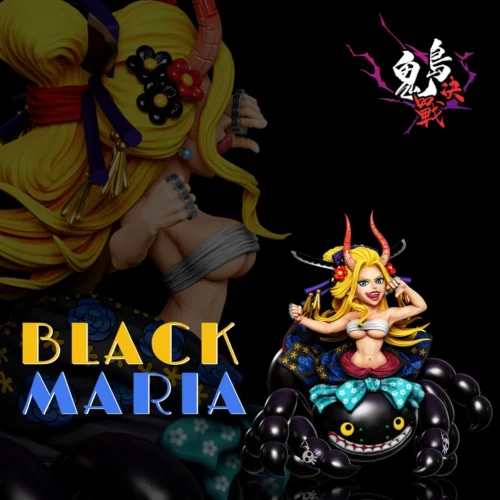 "Dynamic One Piece Black Maria Onigashima Battle statue by A+ Institute Studio, showcasing her powerful human-beast form in a premium pose."