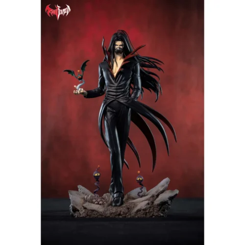 "Dynamic 1/6 scale Karasu Yu Yu Hakusho Polystone Statue by Toys Evolution Studio, captured in an explosive combat pose with dark aesthetic.“
