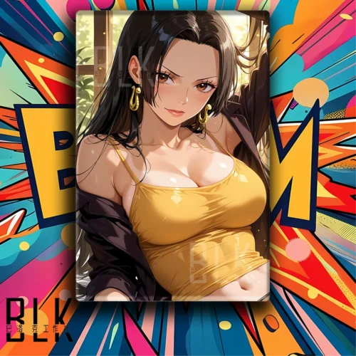 "Explore the premium Boa Hancock Daily Life Decorative Painting, a One Piece anime art piece showcasing elegant Baroque flair through detailed."