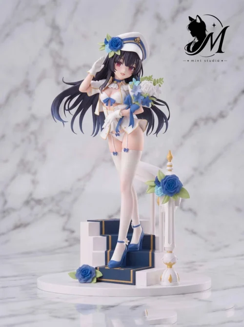 "Ultra-limited 1/6 Maitetsu Hachiroku Bridal Express statue. Elegant bride with translucent soft skin and exquisite GK finish by Mint Studio."