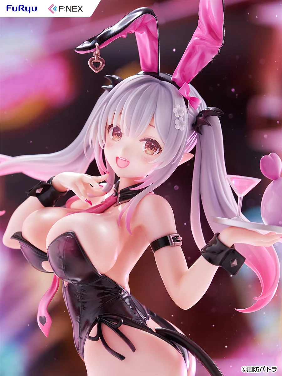 "Official 1/6 Suou Patra Bunny Girl F:NEX statue showcasing alluring pose, vibrant details, and premium sculpting from multiple angles."
