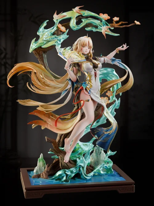 "Exquisite 1/6 Licensed Sui Sui Qinglan Qishi resin statue from Miyin Studio, showcasing its dynamic pose and intricate sculptural details."