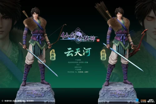 "Exquisite 1/4 scale Yun Tianhe Sword and Fairy 4 licensed statue by STAREXVA Studio, featuring dynamic Wuxia fantasy and intricate mystical details."