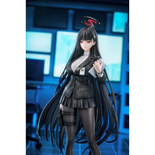 "Tsukioka Rion Blue Archive statue gallery: dynamic pose, vibrant design, intricate sculpting details, and premium GSC quality from all angles."