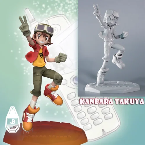 "Dynamic Digimon Frontier Resin Resonance Figures: Takuya Kanbara, Koji Minamoto, Zoe Orimoto. Action poses, elemental effects, and intricate sculpted."