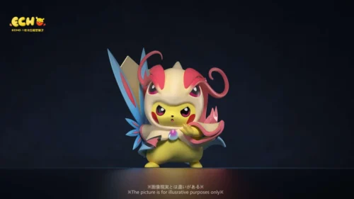 "Limited Edition Pikachu Milotic Cosplay figure by ECHO Studio, charming Pikachu in elegant Milotic form with dynamic water effects, captured from."