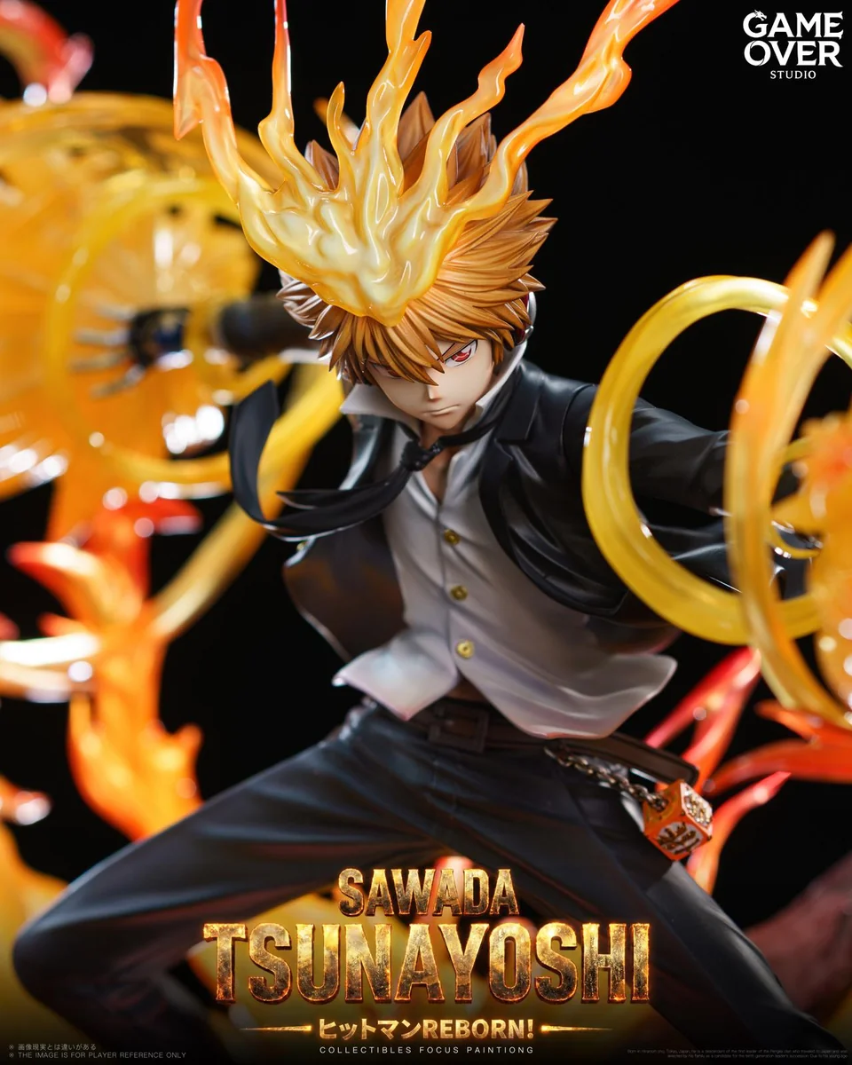 "Ultra-limited 1/6 Sawada Tsunayoshi premium resin statue. Dynamic action, intricate details, and powerful aura from multiple angles. Only 188 pieces."