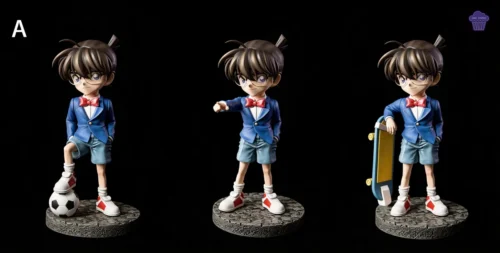 "Exclusive Limited Edition Conan Edogawa 02 Detective Conan resin statue by Cake-Studio. Dynamic pose, sculpted details from every angle."