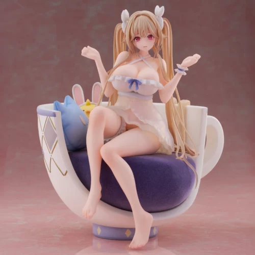 "Exquisite Azur Lane Anchorage 1/7 scale figure, showcasing her in a charming, relaxed dormitory setting with intricate details, a premium collectible."