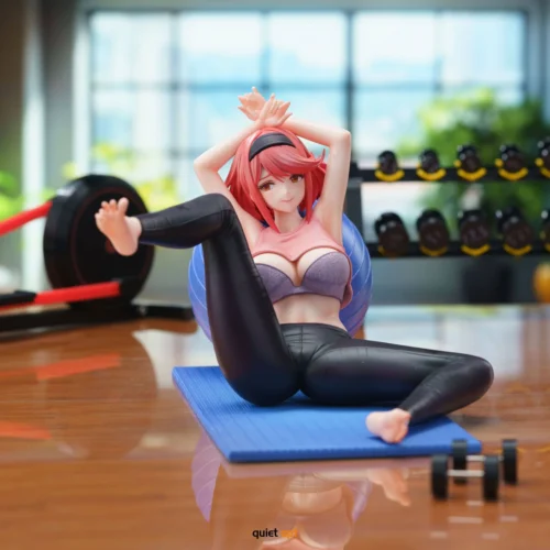 "Multiple views of the exquisite limited edition QuietArt Flame Yoga Series resin art statue, detailing its dynamic female figure and flowing flame."