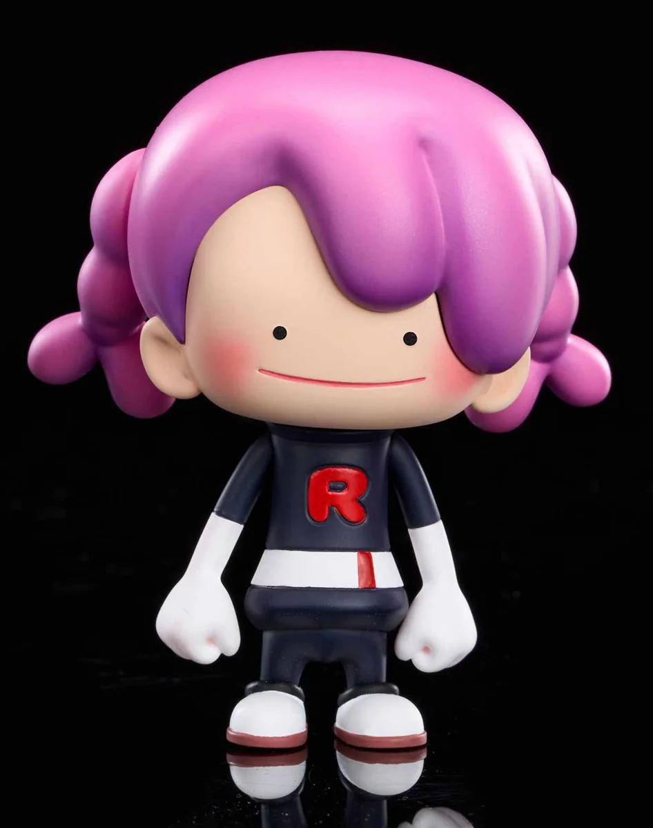 "GADGET Studio Ditto Team Rocket resin figure, playfully showcasing its whimsical chibi transformations from multiple detailed angles."