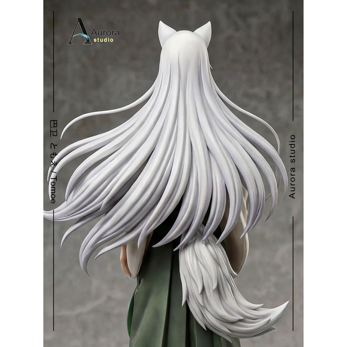 "Limited edition Tomoe figure. Exquisite craftsmanship and ethereal yokai elegance are shown from various angles, highlighting dynamic pose."