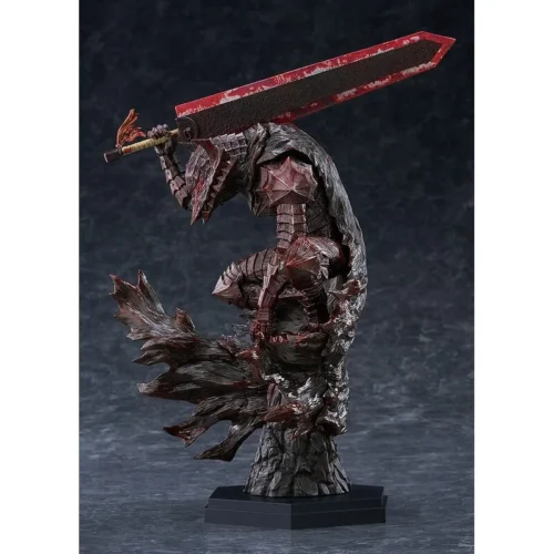 "Dynamic L Size Guts Berserker Armor statue by Good Smile Company, highlighting the iconic bloody paint details and monstrous sculpture."