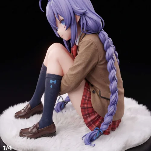 "Premium 1/4 scale Roxy Migurdia JK Uniform Mushoku Tensei statue, showcasing exquisite PU craftsmanship, authentic character details."