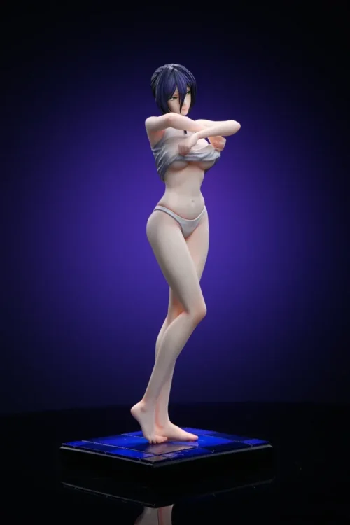"Exclusive WAWA Studio 1/6 Chainsaw Man Reze swimsuit resin statue. Dynamic pose, fluid details, and sculpted artistry from all angles."