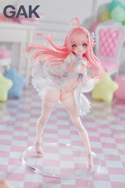 "Exclusive Blue Archive Hoshino Pajama figure: 1/6 Takanashi Hoshino statue by GAK Studio. Multiple views reveal intricate sculpt details."