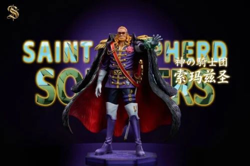 "Dynamic Somaz One Piece ultra-limited edition statue, featuring the iconic character in intricate armor, exuding premium power and exclusivity."