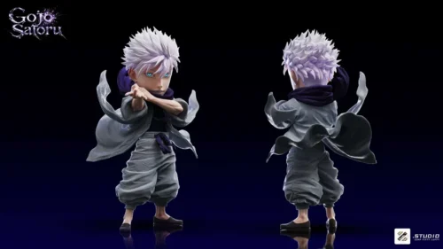 "Limited Edition Satoru Gojo & Ryomen Sukuna Jujutsu Kaisen battle statue showcasing dynamic poses, intense expressions, and intricate details."