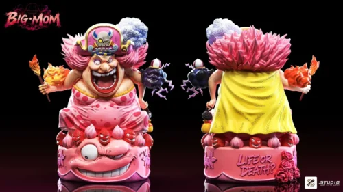 "Dominant Big Mom (Charlotte Linlin) One Piece statue on her menacing throne, embodying raw power. This premium, extremely limited edition figure."
