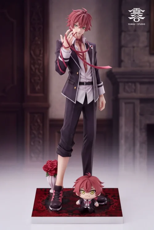 "Exclusive 1/6 scale Diabolik Lovers Sakamaki Ayato resin statue by Yungu Studio, capturing his dynamic pose and seductive vampire charm."