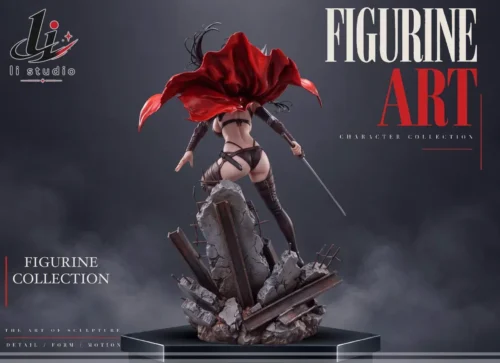 "Exquisite 1/6 Hoshimi Miyabi Zenless Zone Zero statue by Li-Studio. Dynamic martial artist with fox motif, showcasing fierce, elegant sculptural."