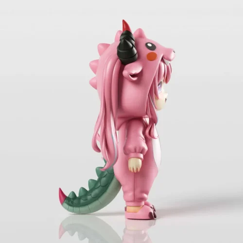 "Adorable Arknights Yvona Chibi figure in cozy pajamas, an AGC Studio Endfield statue. See her soft, relaxed styling from multiple detailed angles."