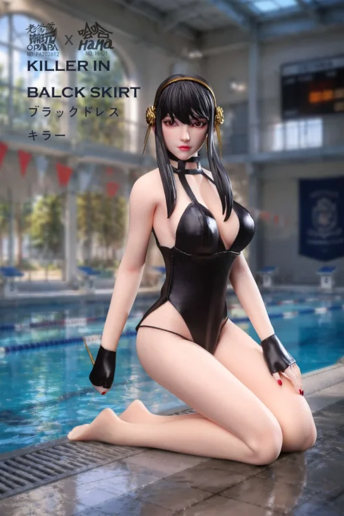 "Yor Forger 1/6 scale statue from Spy x Family, highlighting her assassin persona, silicone body, dual outfits, and intricate sculpt details."
