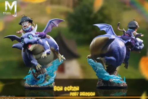 "Limited edition Dragon Ball Z statue showcasing young Son Gohan and his loyal companion Icarus in a heartwarming, dynamic pose."