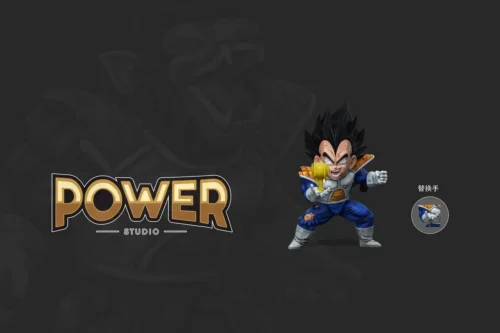 "Dynamic Oozaru Vegeta Dragon Ball statue roaring on an iconic moon base, showcasing powerful Saiyan transformation."