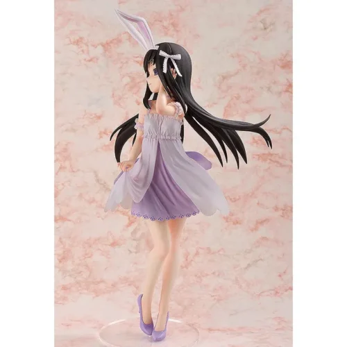"Multiple dynamic angles of the exquisite 1/4 scale Homura Akemi bunny figure from Puella Magi Madoka Magica, showcasing premium sculpted details."