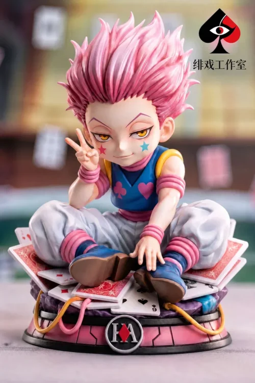 "Hisoka Morow Hunter x Hunter statue by Feixi Studio. Dynamic pose, menacing aura, ultra-limited edition collectible crafted from premium materials."