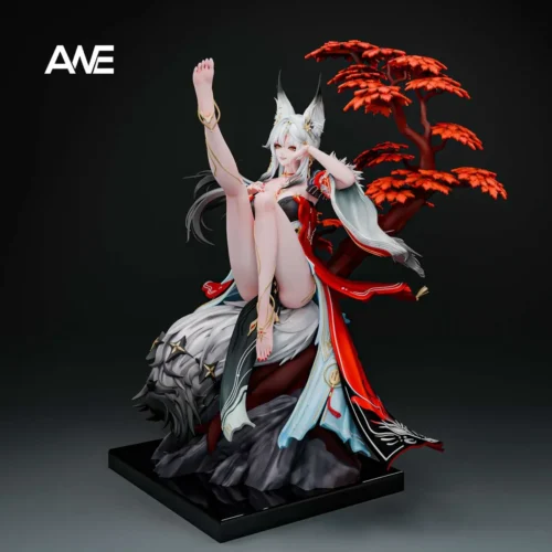 "Cinderheart Fox Wuthering Waves premium resin statue. Exclusive, limited edition. Gallery reveals mystical fox, dynamic pose, and intricate sculpt."