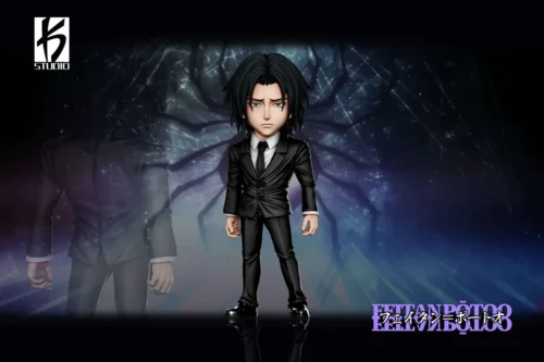 "Exclusive WCF Feitan Portor figure from Hunter x Hunter, showcasing a sleek and dynamic depiction in his stylish Phantom Troupe suit by KS Studio."