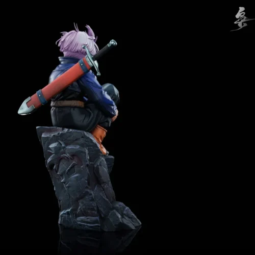 "Dynamic 1/6 & 1/4 Future Trunks: Guardian of the Future resin statue from Xiao Studio. Showcasing intricate sci-fi details and powerful action."