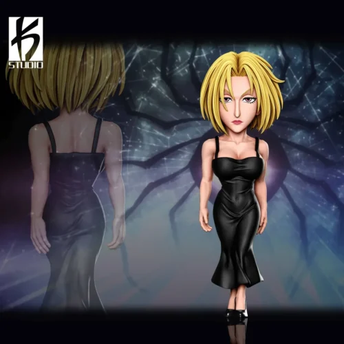 "Premium Pakunoda WCF Figure by KS STUDIO, showcasing her iconic Hunter x Hunter Phantom Troupe elegance in a sharp, stylized suit."