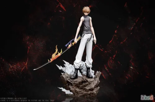 "Syaoran Tsubasa Reservoir Chronicle BBSD Studio premium resin statue: gallery views of its dynamic heroic pose, intricate details, and powerful base."