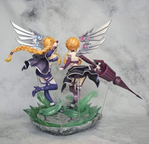 "Yamai Kaguya & Yamai Yuzuru Date A Live figures. Dynamic twin statue with intricate wing effects, premium sculpted details visible from various angle."
