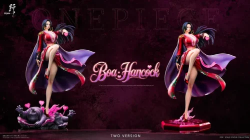 "Limited edition 1/7 Pirate Empress Boa Hancock statue, expertly capturing her iconic, dynamic pose and flowing attire with seductive elegance."