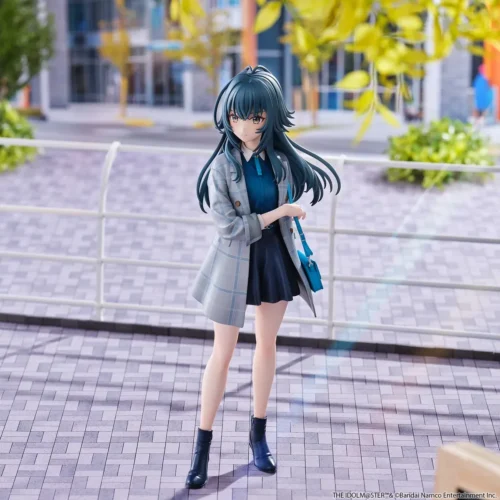 "Union Creative's Tsukimura Temari Gakuen Idolmaster figure. Her dynamic sculpt and vivid colors shown from multiple angles highlight authentic detail."