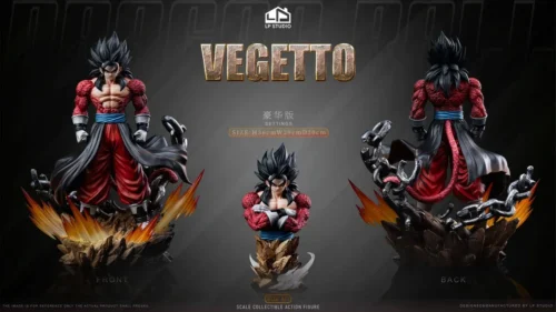 "Limited edition LP Studio SSJ4 Vegito Dragon Ball GT resin statue, showcasing a dynamic battle pose with powerful Saiyan aura and intricate sculpting."