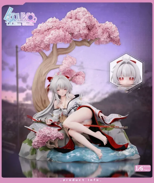 "Exquisite 1/6 scale Hisetsu Hime resin statue from Wuthering Waves by Lolikoo Studio, showcasing dynamic fantasy elegance and intricate detailing."