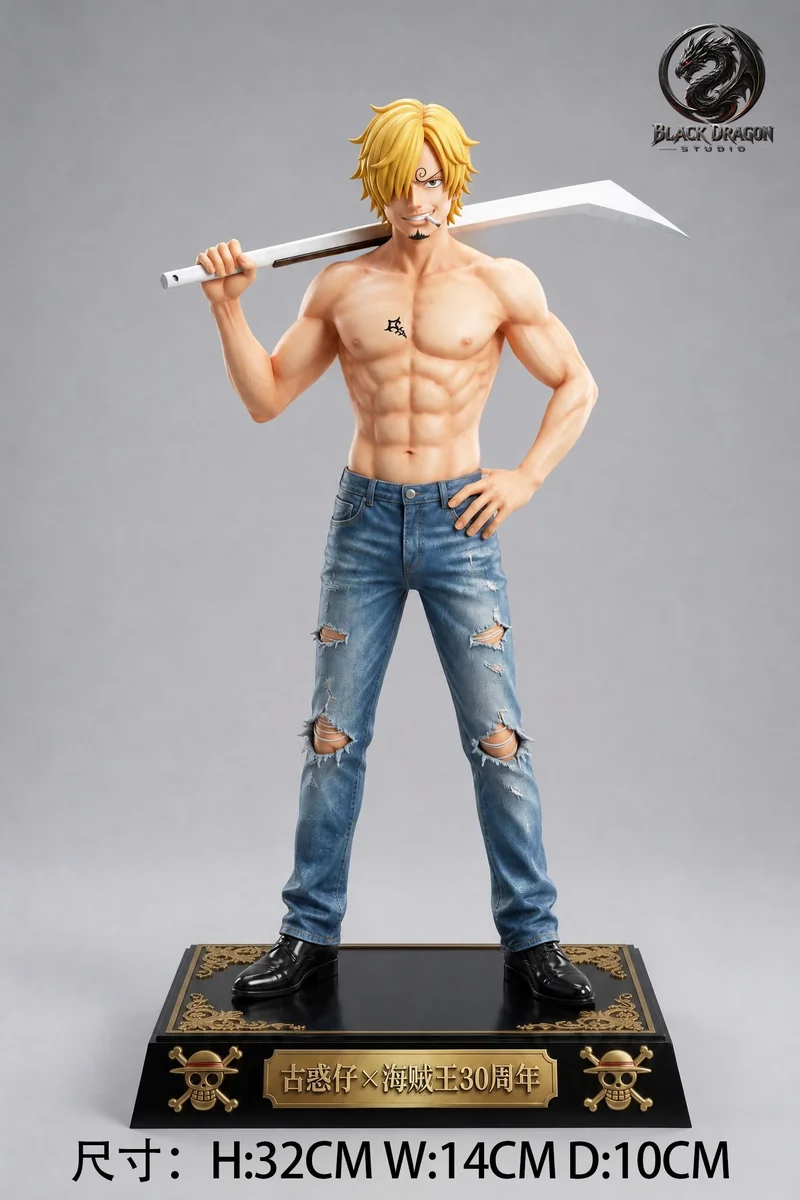 "Detailed view of the ultra-limited 1/6 Street Crew Pirates One Piece resin statue from Black Dragon Studio, showcasing premium urban sculpt details."