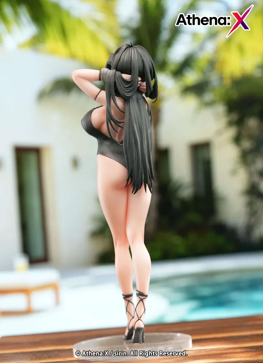 "Licensed 1/6 scale Athena:X Studio swimsuit figure. Gallery shows premium sculpting, vibrant colors, and charming summer beach scene details."