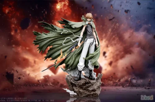 "Exclusive limited Syaoran Tsubasa premium resin statue by BBSD Studio, featuring a dynamic heroic pose and intricate base."