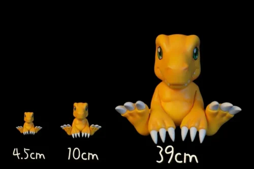 "Dynamic Agumon Figure statue from C9 Studio, a premium, limited edition Digimon Adventure collectible featuring multiple scales and detailed PU."