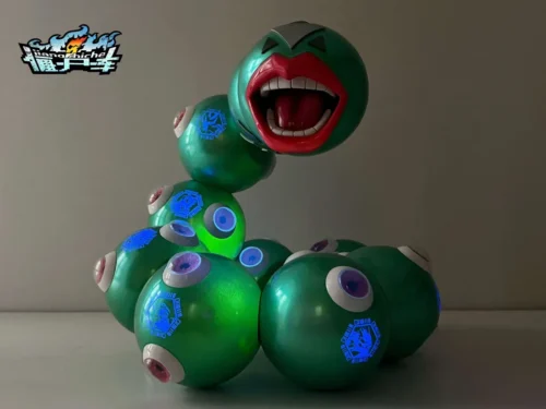 "JSC Studio Mercuremon Digimon Frontier resin statue, an imposing metallic beast and ancient rock warrior, perfect for your ultimate Digimon villain."